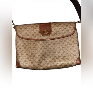 Gucci small GG Tan and Brown Crossbody Bag